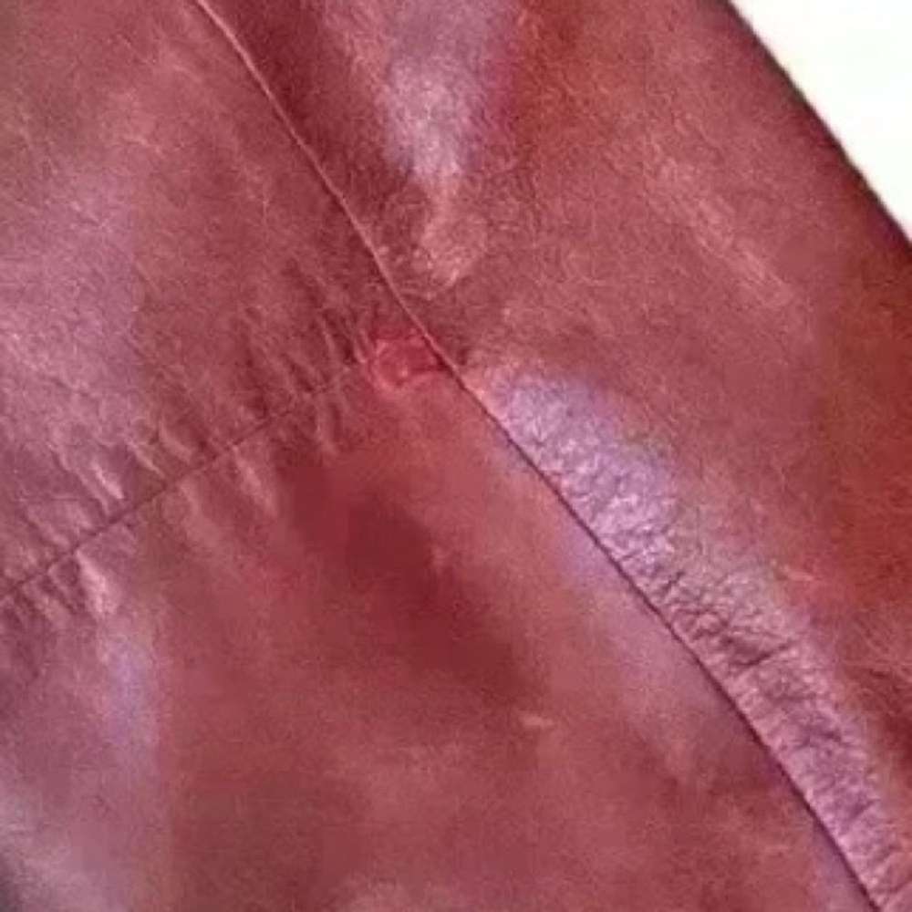 Vintage Jacqueline Ferrar burgundy Leather Jacket women’s Size S  Signs of wear - Picture 6 of 16